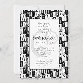 New York City 60th Birthday Party Manhattan Style Kaart