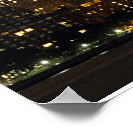 "New York City" 911 met Poster van Lichten (Hoek)