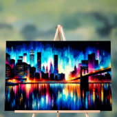 New York City Abstract 1103 Acryl Bord (Neutraal)