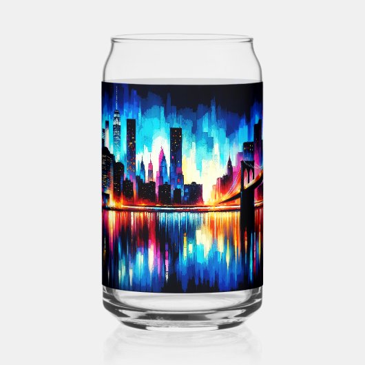 New York City Abstract 1103 Blikvorm Glas (Voorkant)