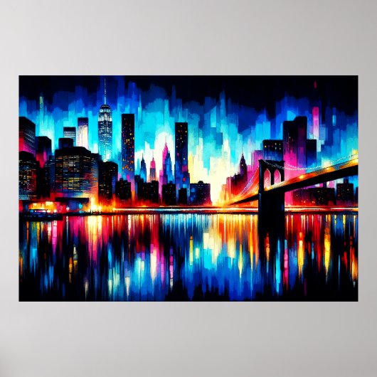 New York City Abstract 1103 Poster (Voorkant)