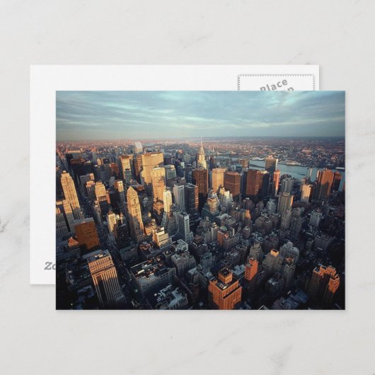 New York City Aerial Uitzicht Chrysler Building Sp Briefkaart (Voorkant / Achterkant)