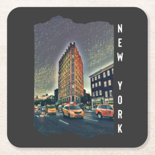 New York City Aesthethetische fotokunst Kartonnen Onderzetters