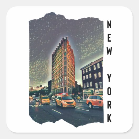 New York City Aesthethetische fotokunst Vierkante Sticker (Voorkant)