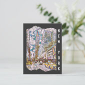 New York City Aesthetische mozaïekkunst Briefkaart (Staand voorkant)