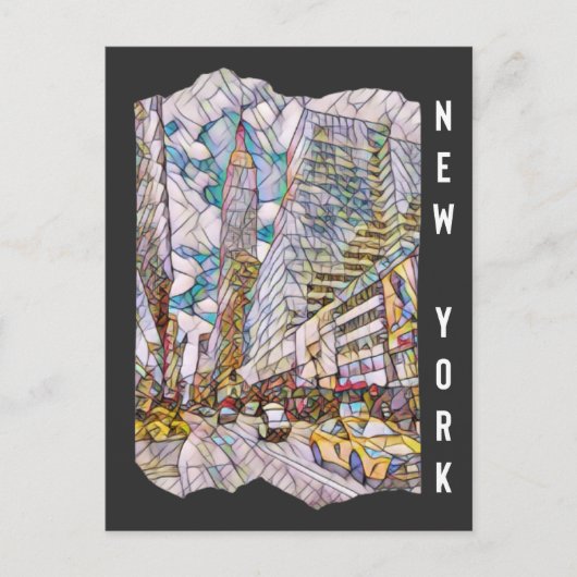 New York City Aesthetische mozaïekkunst Briefkaart (Voorkant)