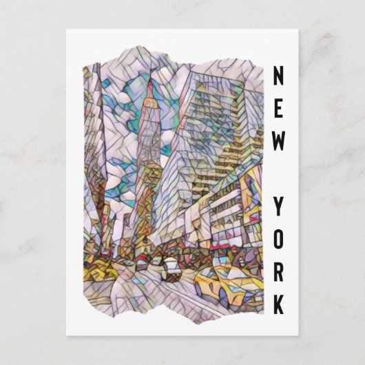 New York City Aesthetische mozaïekkunst Briefkaart (Voorkant)