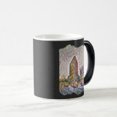 New York City Aesthetische mozaïekkunst Magische Mok (Voorkant rechts)