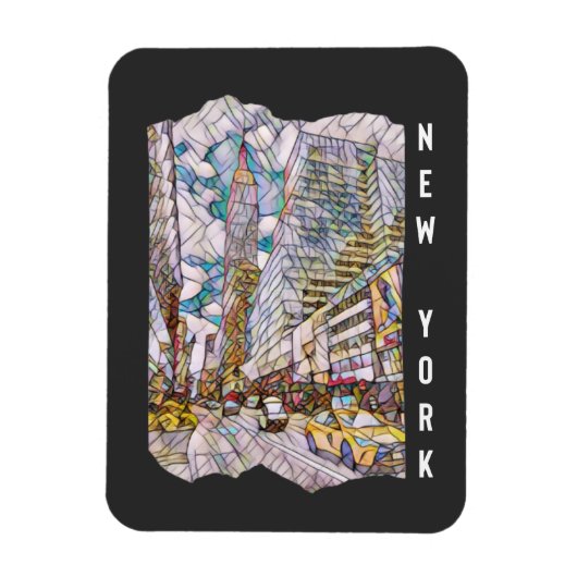 New York City Aesthetische mozaïekkunst Magneet (Verticaal)