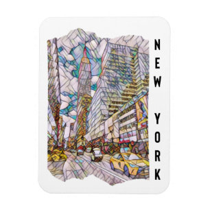 New York City Aesthetische mozaïekkunst Magneet