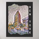New York City Aesthetische mozaïekkunst Poster (Voorkant)