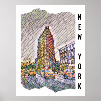 New York City Aesthetische mozaïekkunst Poster