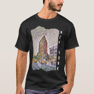 New York City Aesthetische mozaïekkunst T-shirt