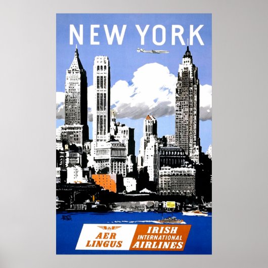  New York City Air Travel Poster (Voorkant)