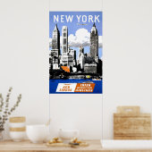  New York City Air Travel Poster (Keuken)
