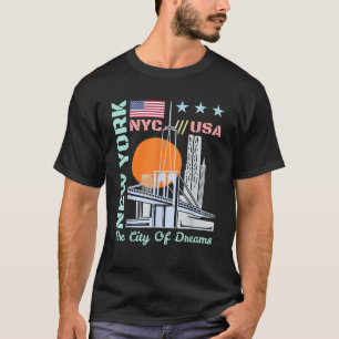 New York City Amerika Verenigde Staten Skyline Cou T-shirt