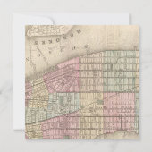 New York City Antiek Map Moving Announement Kaart (Achterkant)