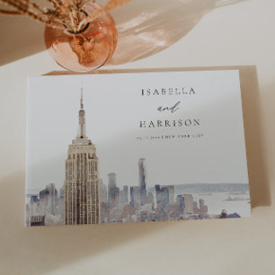 NEW YORK CITY Aquarel Skyline Trouw Welkom F Gastenboek