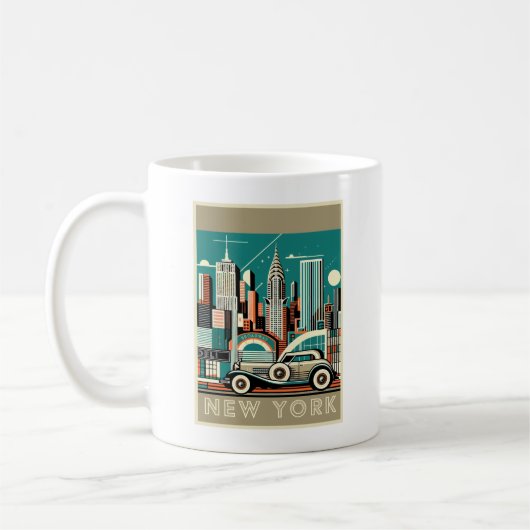 New York City Art Deco Koffiemok (Links)