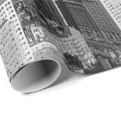 New York City Art Deco Skyscraper Cadeaupapier (Rol Hoek)