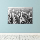 New York City Art Deco Skyscraper Canvas Afdruk (Insitu (Houten vloer))