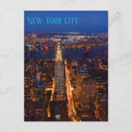 New York City at dusk - Crysler Bulding  Briefkaart