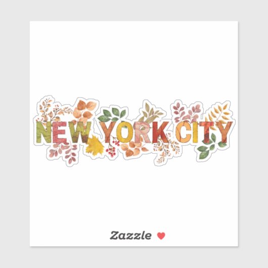 New York City Autumn Sticker (Vel)