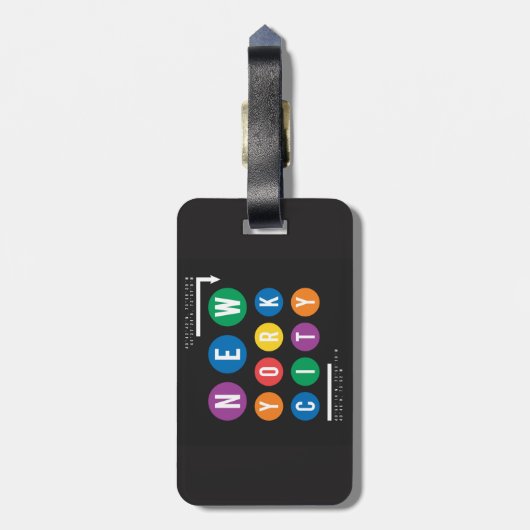 New York City Bagagelabel (Achterkant verticaal)