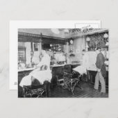 New York City Barber Shop, 1895 Briefkaart (Voorkant / Achterkant)