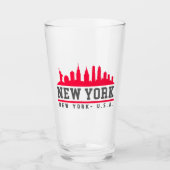 New York City Beautiful Fun Skyline Glas (Voorkant)