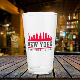 New York City Beautiful Fun Skyline Glas