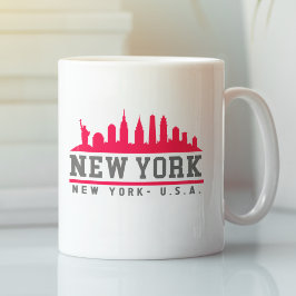 New York City Beautiful Fun Skyline Koffiemok