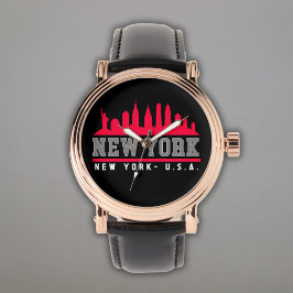 New York City Beautiful Skyline Horloge