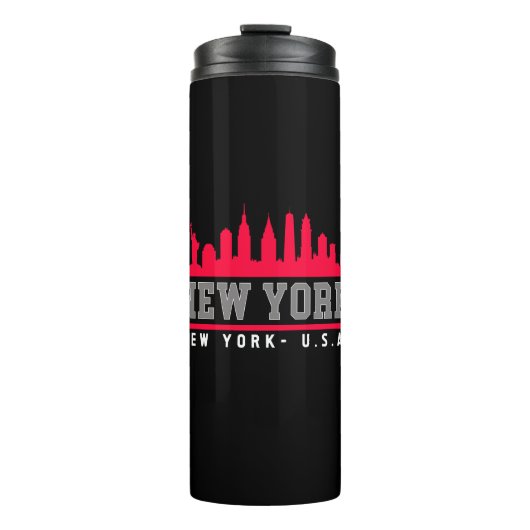 New York City Beautiful Skyline Thermosbeker (Voorkant)