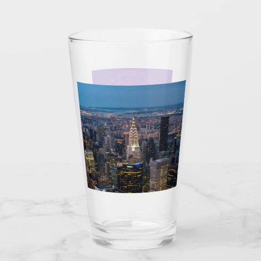 New York City Beer Pint Glass Tumbler (Achterkant)