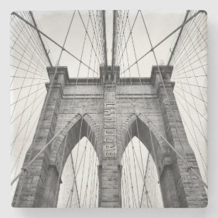 New-York City Beroemde Brooklyn Bridge Stenen Onderzetter