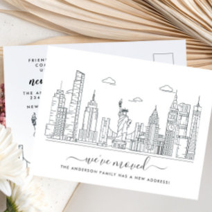 New York City Bewegende Aankondiging Briefkaart