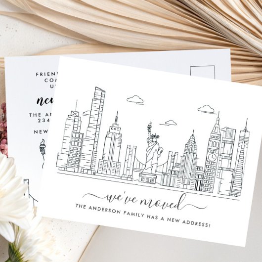 New York City Bewegende Aankondiging Briefkaart