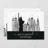 New York City Bewegende Aankondiging Briefkaart (Voorkant / Achterkant)