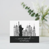 New York City Bewegende Aankondiging Briefkaart (Staand voorkant)