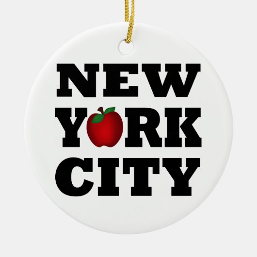 New York City (Big Apple) Keramisch Ornament (Voorkant)
