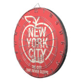 New York City Big Apple Modern Red Fun Dartbord (Voorkant Rechts)