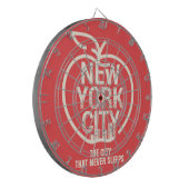 New York City Big Apple Modern Red Fun Dartbord (Voorkant Links)