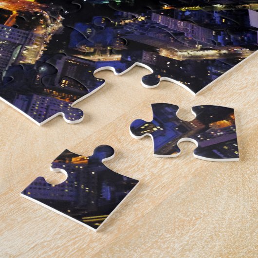 New York City Big Apple Night Creative Legpuzzel (Zijkant)