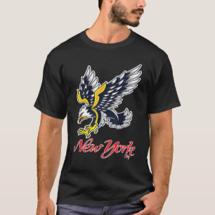 New York City Big Apple Tattoo Eagle Retro T-shirt