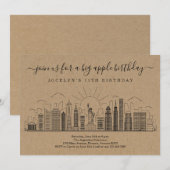 New York City Big Birthday Apple Party Kaart (Voorkant / Achterkant)