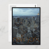 new york city bij de schemering briefkaart (Voorkant / Achterkant)