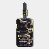 New York City bij nacht Bagagelabel (Voorkant verticaal)