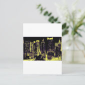 New York City bij nacht Briefkaart (Staand voorkant)