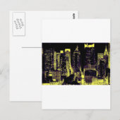 New York City bij nacht Briefkaart (Voorkant / Achterkant)